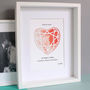 Coral 35 Years Anniversary Personalised Papercut Print, thumbnail 1 of 4