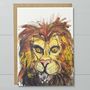 Lion Art Greeting Card, thumbnail 2 of 2
