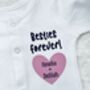 Personalised Twin Baby Grows | Twin Gifts, thumbnail 5 of 9