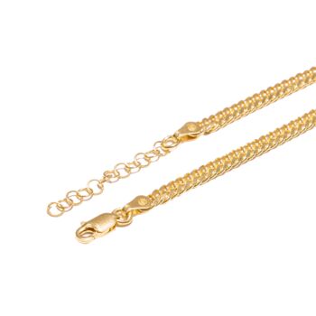 Gold Plated 925 Sterling Silver Miami Cuban Bracelet Chain, 4 of 8