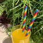 Rainbow Paper Drinking Straws Pack Of 38 Eco Straws, thumbnail 6 of 6
