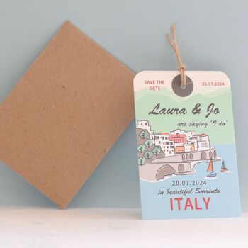 Sorrento Luggage Tag Save The Date, 7 of 7