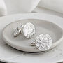Memorial Ashes Imprint Silver Disc Cufflinks, thumbnail 1 of 4
