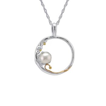 Sterling Silver Organic White Pearl Necklace, 3 of 10
