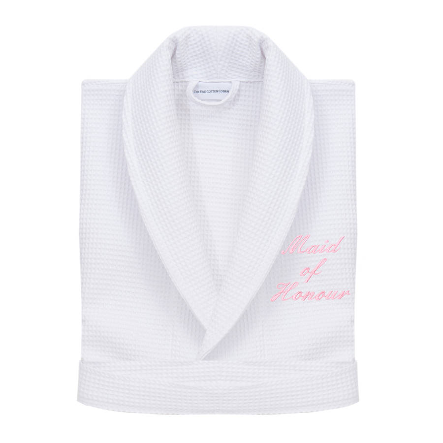 Personalised Maid Of Honour Dressing Gown By The Fine Cotton Company