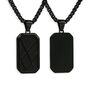 Personalised Men’s Contemporary Black Dog Tag Necklace, thumbnail 4 of 6