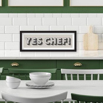 Framed Yes Chef Sign, 5 of 10