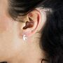 Sterling Silver Thick Huggie Hoop Earrings, thumbnail 3 of 10