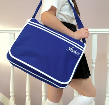 School Retro Style Messenger Satchel Bag, 2 of 8
