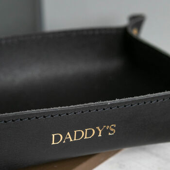 Small Personalised Leather Valet Tray, 2 of 8