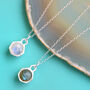 Moonstone And Labradorite Sterling Silver Earrings, thumbnail 5 of 7