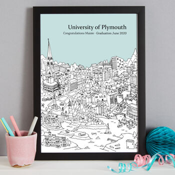 Personalised Plymouth Graduation Gift Print, 5 of 9