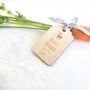 A Carrot For Rudolph Personalised Wooden Christmas Tag, thumbnail 2 of 2