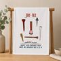 Personalised Six Tee Tea Towel 60th Birthday Gift For Golfers, thumbnail 2 of 8