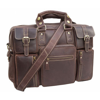 Luxury Leather Multi Pocket Travel Bag, 6 of 8