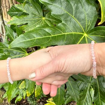 Rose Quartz 'Mummy And Me' Gemstone Bracelet Set, 2 of 4