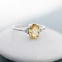 Genuine Citrine Oval Ring, thumbnail 2 of 9
