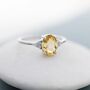 Genuine Citrine Oval Ring, thumbnail 2 of 10