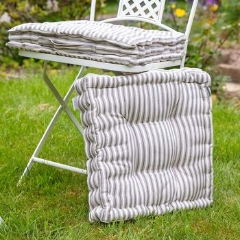 French Style Striped Cotton Seat Pad Collection, 3 of 7