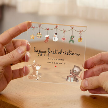Personalised First Christmas Plaque From Baby Gift, 3 of 4