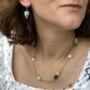 Set Of Clay And Beads Necklace With Earrings, thumbnail 1 of 7