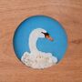 Swan Hand Embroidery Framed Art, thumbnail 3 of 5
