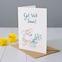 Get Well Soon Mouse With Flowers Greeting Card, thumbnail 1 of 2