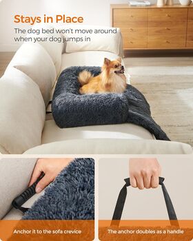 Dog Sofa Bed Calming Bed Pet Plushy Cover, 6 of 7