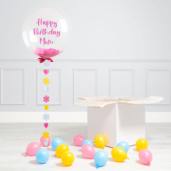 Personalised Flower Birthday Bubble Balloon, 3 of 3