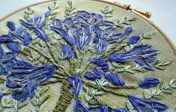Agapanthus Flower Hand Embroidery Pattern Design, 2 of 10