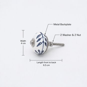 Midnight Vine Ceramic Cabinet Knob, 3 of 9