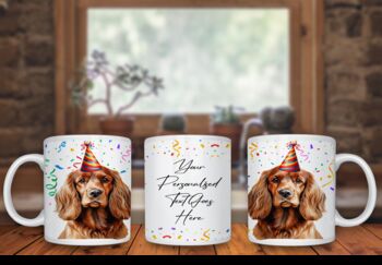 Personalised Cocker Spaniel Birthday Congratulations Party Gift Mug, 2 of 2