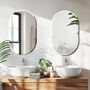 Long Oval Flat Wall Mirror, thumbnail 11 of 12