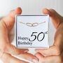 50th Birthday Gift For Her Interlocking Necklace, thumbnail 1 of 5