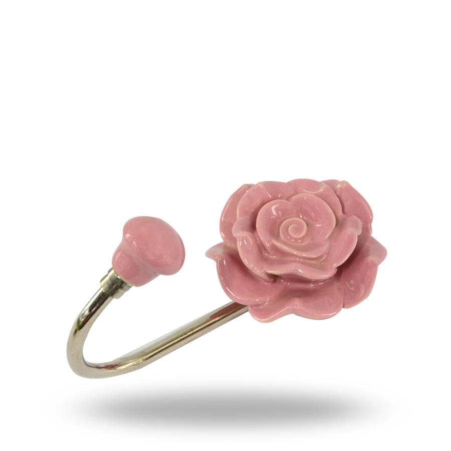 ceramic single eaton rose hook pink by trincaferro