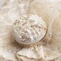 Aashna Round Ivory Silk Clutch, thumbnail 2 of 3