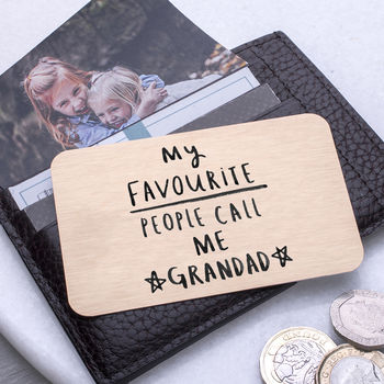 My Favourite People Call Me Grandad/Grandpa Wallet Card, 3 of 11