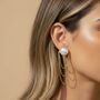 Pearl 18k Gold Plated Waterproof Chain Earrings, thumbnail 2 of 4