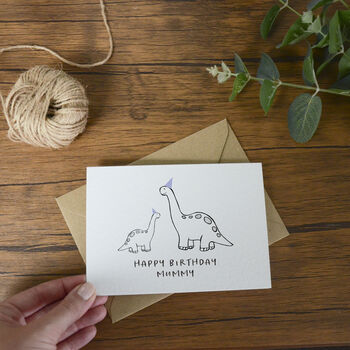 Happy Birthday Mummy Dinosaur Card, 2 of 4