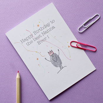 Nanny Thumb Print Birthday Card, 4 of 4