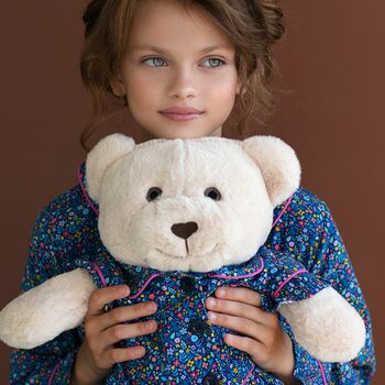Fiorella Pyjama Set With Matching Teddy Bear Set, 3 of 9