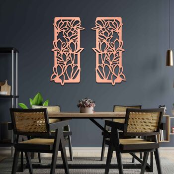 Wooden Leaf Flower Pattern Wall Art Gift For Home Or Hallway, 4 of 9