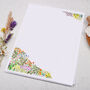 A4 Garden Flowers Letter Writing Paper, thumbnail 3 of 4