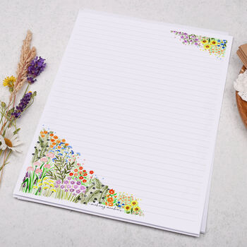 A4 Garden Flowers Letter Writing Paper, 3 of 4