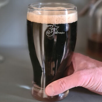 80th Birthday Gift Shooting Star Engraved Pint Glass, 5 of 11