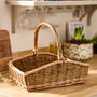 Vintage Wicker Trug Basket, thumbnail 3 of 8