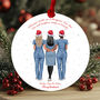 Personalised Nurses Friendship Christmas Bauble – Custom Healthcare Team Ornament For Colleagues And Coworkers, thumbnail 1 of 5