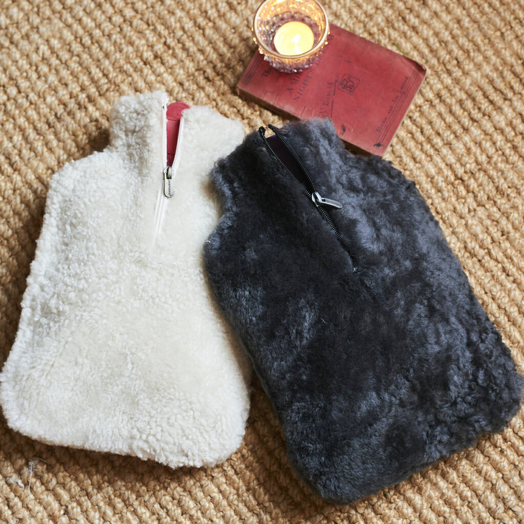 Sheepskin Hot Water Bottle Cover By brush64 | notonthehighstreet.com