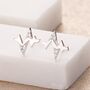 Heartbeat Stud Earrings, Sterling Silver Or Gold Plated, thumbnail 3 of 7
