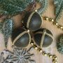 Upcycled Saree Limited Black Magic Christmas Bauble, thumbnail 1 of 2